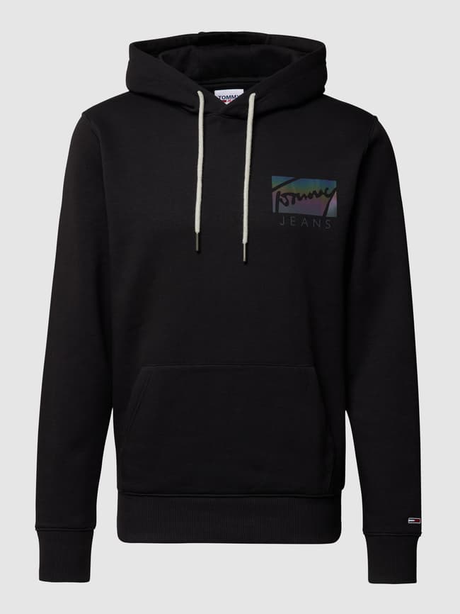 Tommy jeans small logo pullover hoodie hotsell