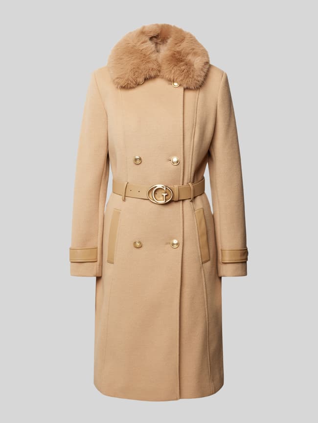 Guess Kurzmantel Creme Damen Guess Mantel Mit Umlegekragen Modell