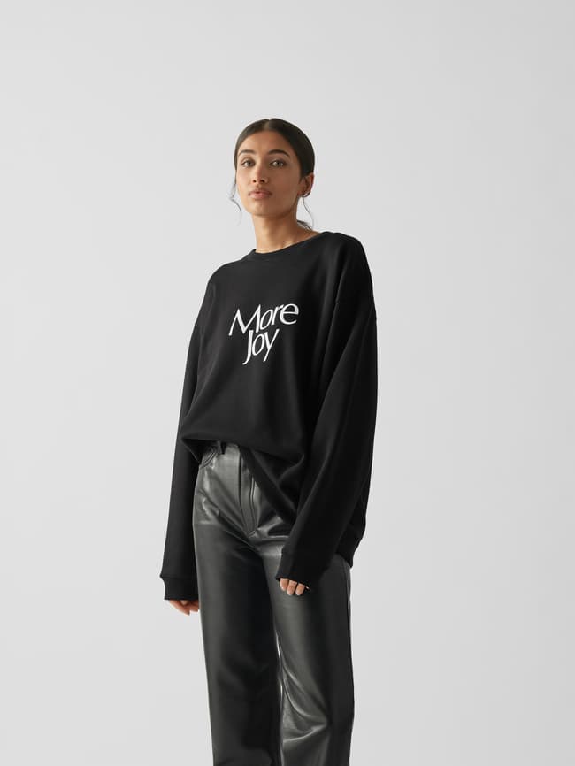 More Joy by C.Kane Sweatshirt mit Statement Print black online