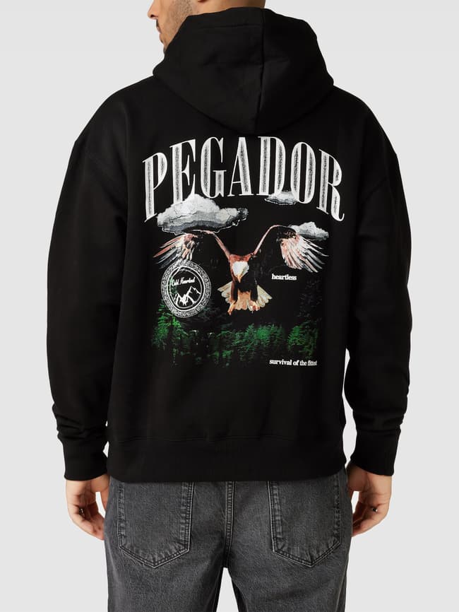 Pegador Oversized Hoodie mit Label-Print (black) online kaufen