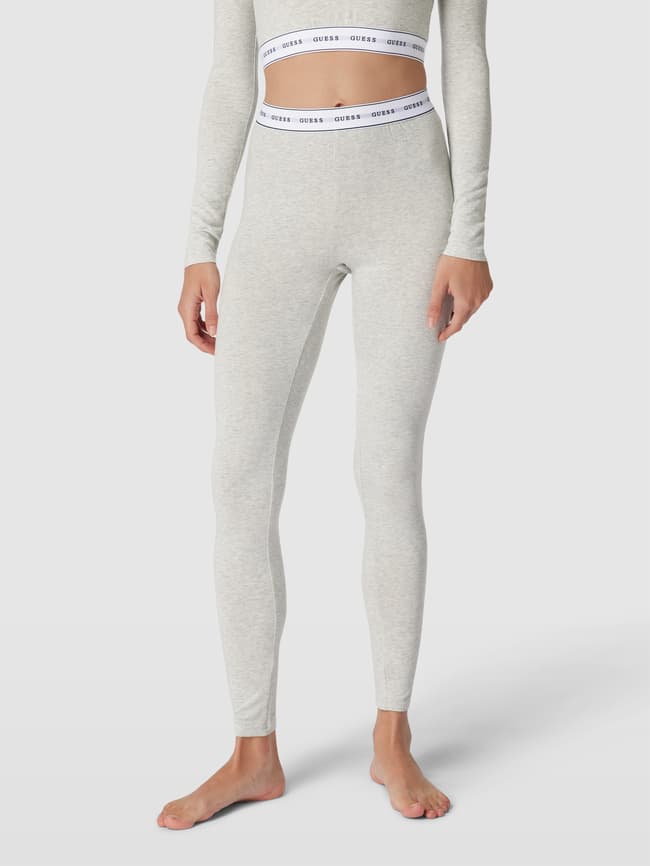 Guess Leggings mit Logo-Bund Modell 'CARRIE LEGGINGS' (hellgrau) online  kaufen