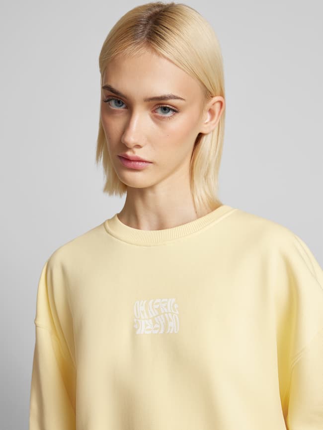 OH APRIL Oversized Sweatshirt mit Label-Print (hellgelb) online kaufen