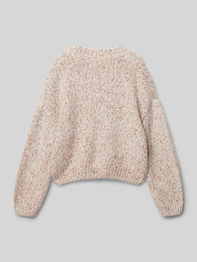 Mango Strickpullover mit Zopfmuster (rosa) online kaufen