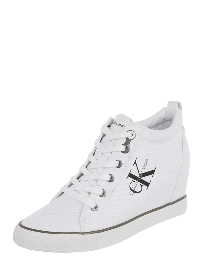 Calvin Klein Jeans Sneaker Wedges Ritzy aus Canvas weiss online kaufen