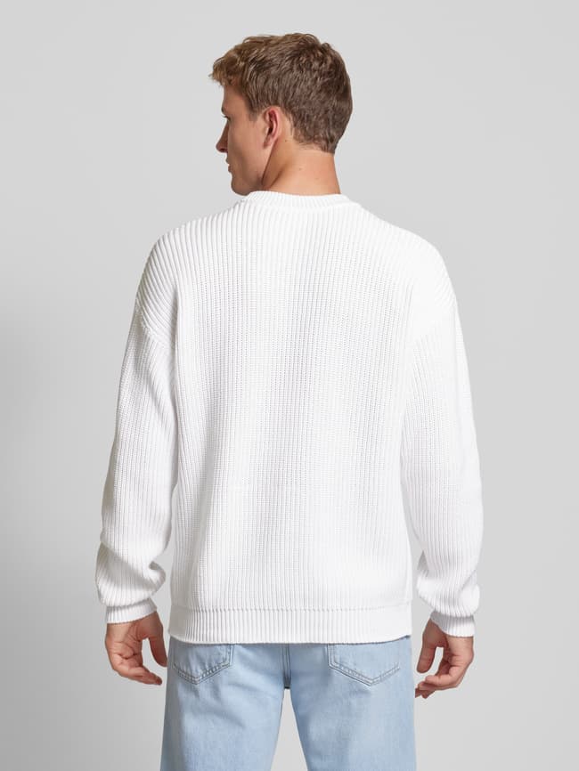 Hugo Blue Strickpullover mit Logo-Stitching Modell 
