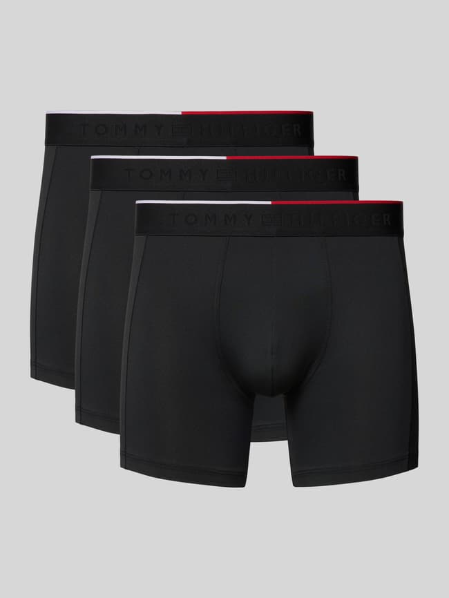 Tommy Hilfiger Boxershorts mit elastischem Label-Bund im 3er-Pack 