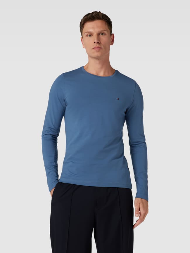 Tommy Hilfiger Extra Slim Fit T-Shirt mit Label-Detail (jeansblau 