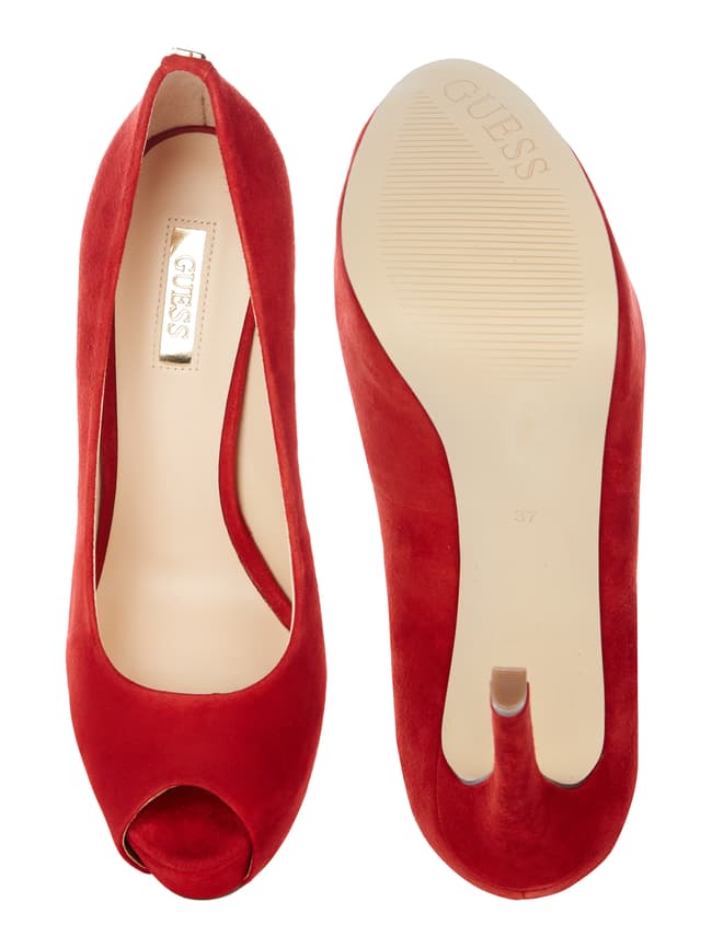 Guess • pumps • rot • leder sold • velours