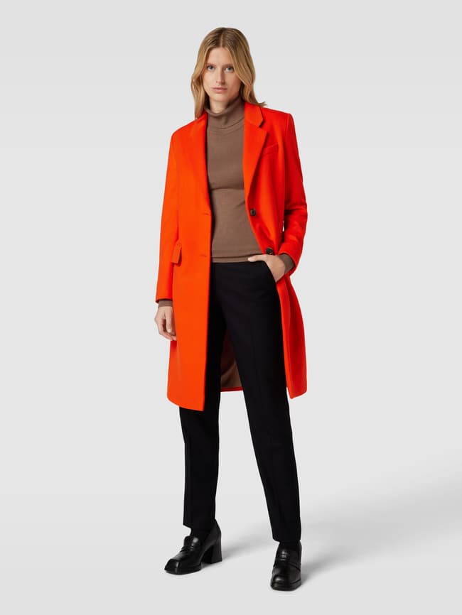 Wollmantel Roter Mantel Hugo Boss BOSS Wollmantel Mit Knopfleiste