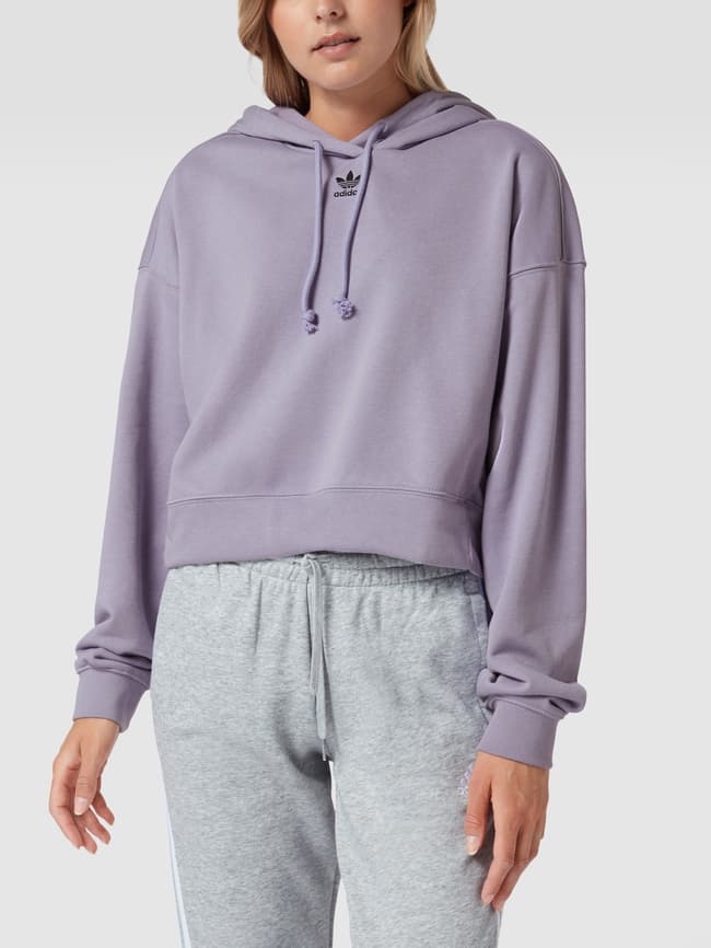 adidas Originals Cropped Hoodie mit Logo Stickerei flieder online kaufen