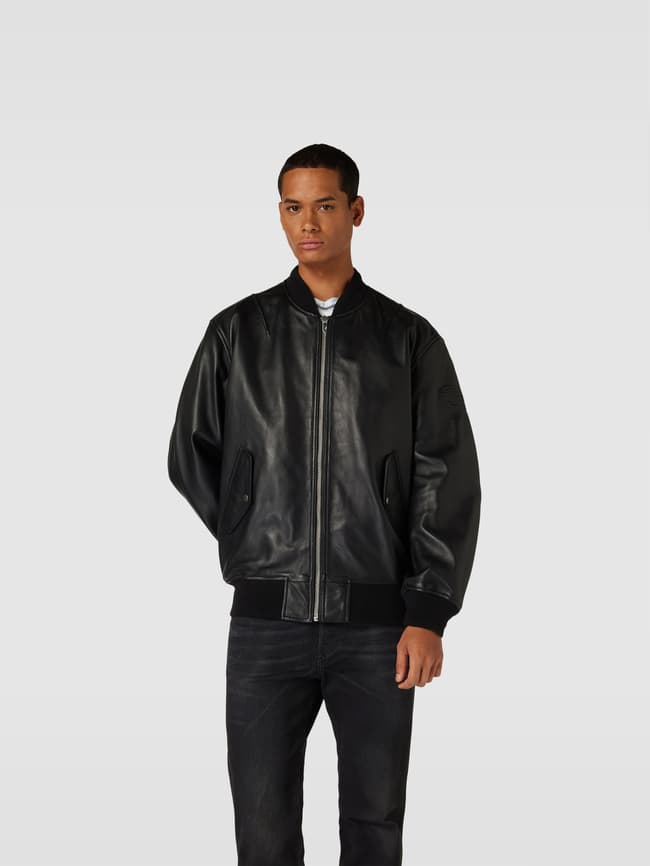 Diesel Bomberjacke in Leder-Optik (black) online kaufen