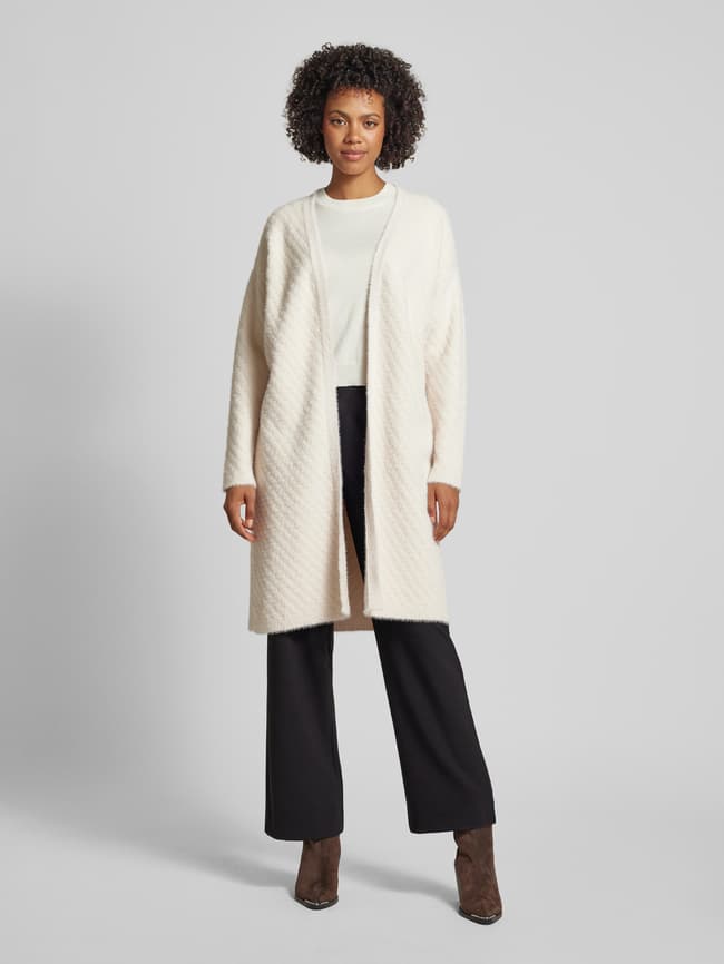 Milano Italy Longcardigan mit gerippten Abschlüssen (beige) online