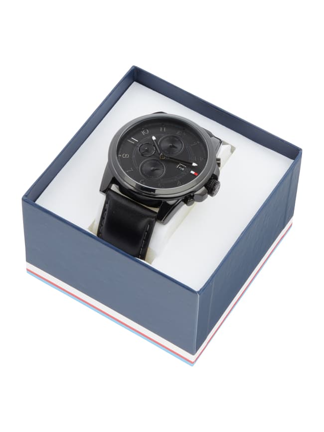 Tommy Hilfiger Uhr aus Edelstahl mit Multifunktion (black) online 