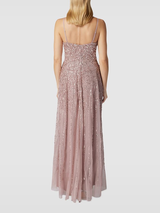 LACE BEADS Abendkleid mit Zierbesatz (rosa) online kaufen