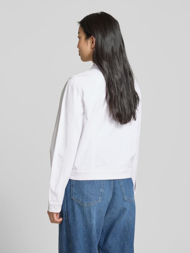 Boxy Fit Jeansjacke Comma Weiss Comma Casual Identity Jeans