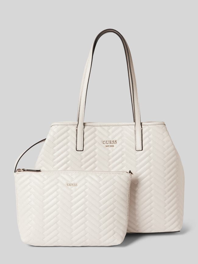Guess Handtasche mit Steppnähten Modell 'VIKKY II' (stein) online