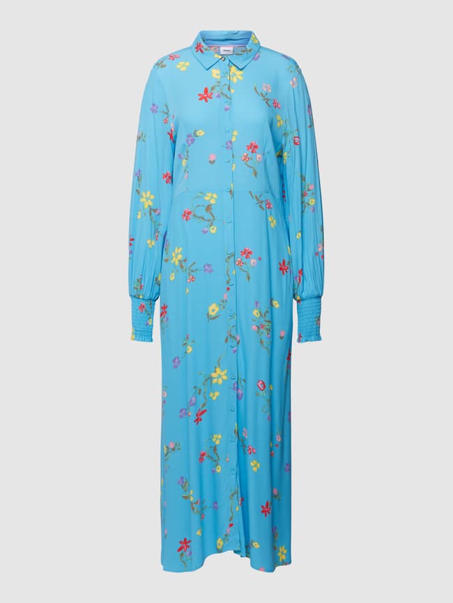 Nümph Blusenkleid mit floralem Muster Modell 'NUPAYANA SARA' (blau