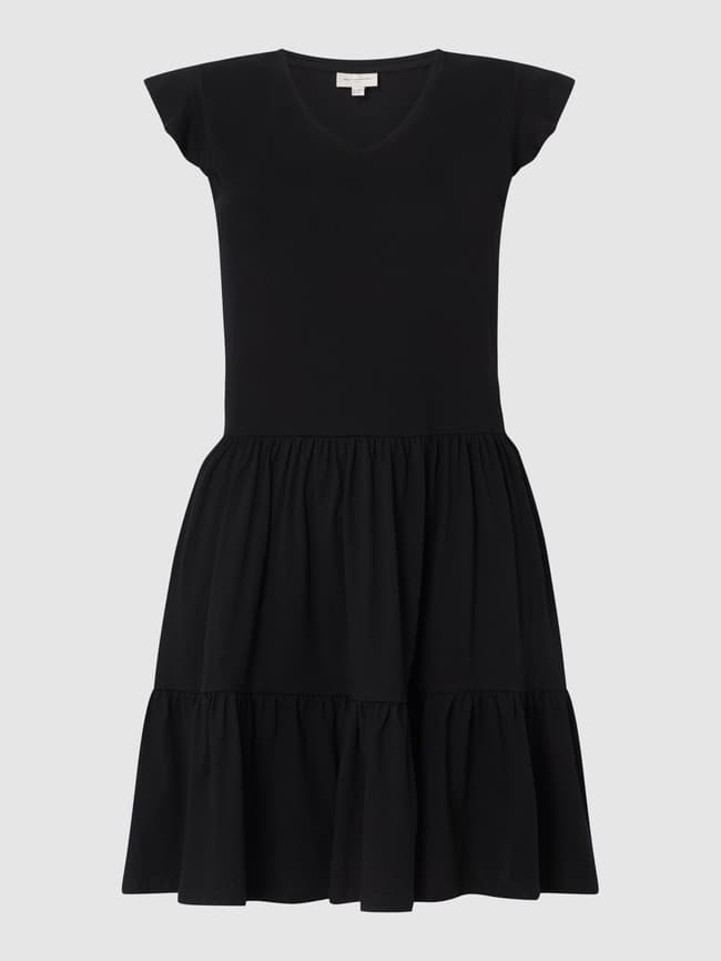 ONLY ONLMAY LIFE CAP SLEEVES FRILL DRESS - Jersey dress - black