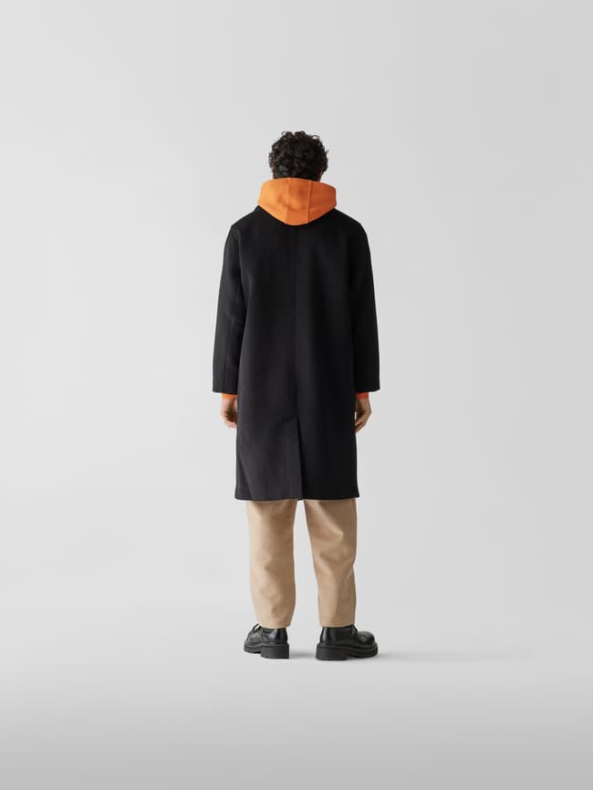 Ami Paris X Puma Oversized Wollmantel mit Label-Patch (black  