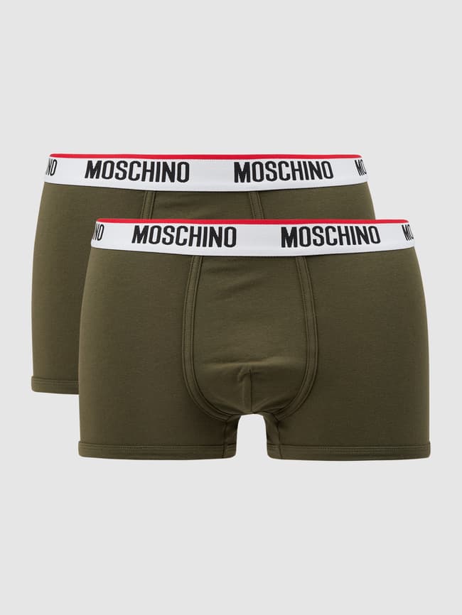Moschino Swim + Underwear Trunks mit Stretch-Anteil im 2er-Pack 