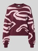NOISY MAY® Relaxed Fit Pullover aus Viskose-Mix Modell 'Charlott' Pflaume Melange