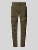 PME Legend Spodnie cargo o kroju slim fit z detalem z logo model ‘FLIGHTRIDER’ Oliwkowy