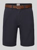 Jack & Jones Regular Fit Chino-Shorts mit Gürtel Modell 'MARCO FRANCO' Dunkelblau