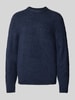 MCNEAL Regular Fit Strickpullover mit Rundhalsausschnitt Dunkelblau Melange