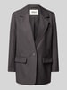 Only Relaxed fit lange blazer met viscose, model 'HATTIE-LANA' Antraciet gemêleerd