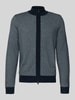 BOSS Regular Fit Strickjacke aus Woll-Mix Modell 'H-HETERNO' Marine