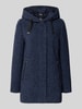 Gil Bret Krótki płaszcz z kapturem i krytym zamkiem błyskawicznym Ciemnoniebieski melanż