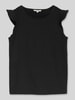 Tom Tailor Denim Loose Fit Top in Crinkle-Optik Black