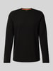 BOSS Orange Longsleeve mit Label-Stitching Modell 'Tempesto' Black