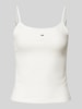 Tommy Jeans Tanktop van puur katoen Ecru