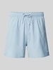 Emporio Armani Regular Fit Badeshorts mit Logo-Badge Blau