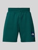 The North Face Regular fit sweatshorts met labelprint Donkergroen