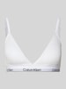 Calvin Klein Underwear Triangel-BH mit Logo-Bund und Spaghettiträgern Weiss