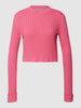 Tommy Jeans Cropped Longsleeve mit Logo-Stitching Modell Pink