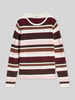 Tom Tailor Regular Fit Pullover mit gerippten Abschlüssen Hellbraun Melange