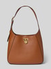 Lauren Ralph Lauren Leren handtas met labelapplicatie, model 'TANNER' Cognac
