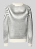 Jack & Jones Gebreide pullover met streepmotief, model 'SOHO OLLIE' Offwhite