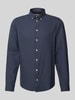 Casual Friday Regular Fit Freizeithemd mit Button-Down-Kragen Modell 'ANTON' Marine Melange