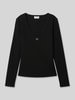Calvin Klein Jeans Slim Fit Langarmshirt aus Baumwoll-Mix Black