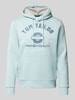 Tom Tailor Regular fit hoodie van katoenmix met logoprint Mintgroen