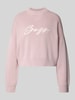 BOSS Orange Relaxed Fit Strickpullover aus reiner Baumwolle Modell 'FINEVRA' Rosa