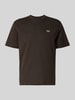 Lacoste Regular fit T-shirt van puur katoen Donkerbruin