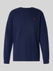 Polo Ralph Lauren Classic Fit Longsleeve mit Label-Stitching Marine