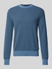 BOSS Orange Strickpullover mit Rundhalsausschnitt Modell 'Amercury' Rauchblau