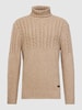 Barbour Strickpullover mit Zopfmuster Offwhite