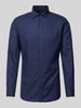 Jack & Jones Premium Slim fit vrijetijdsoverhemd met kentkraag, model 'PARKER' Marineblauw